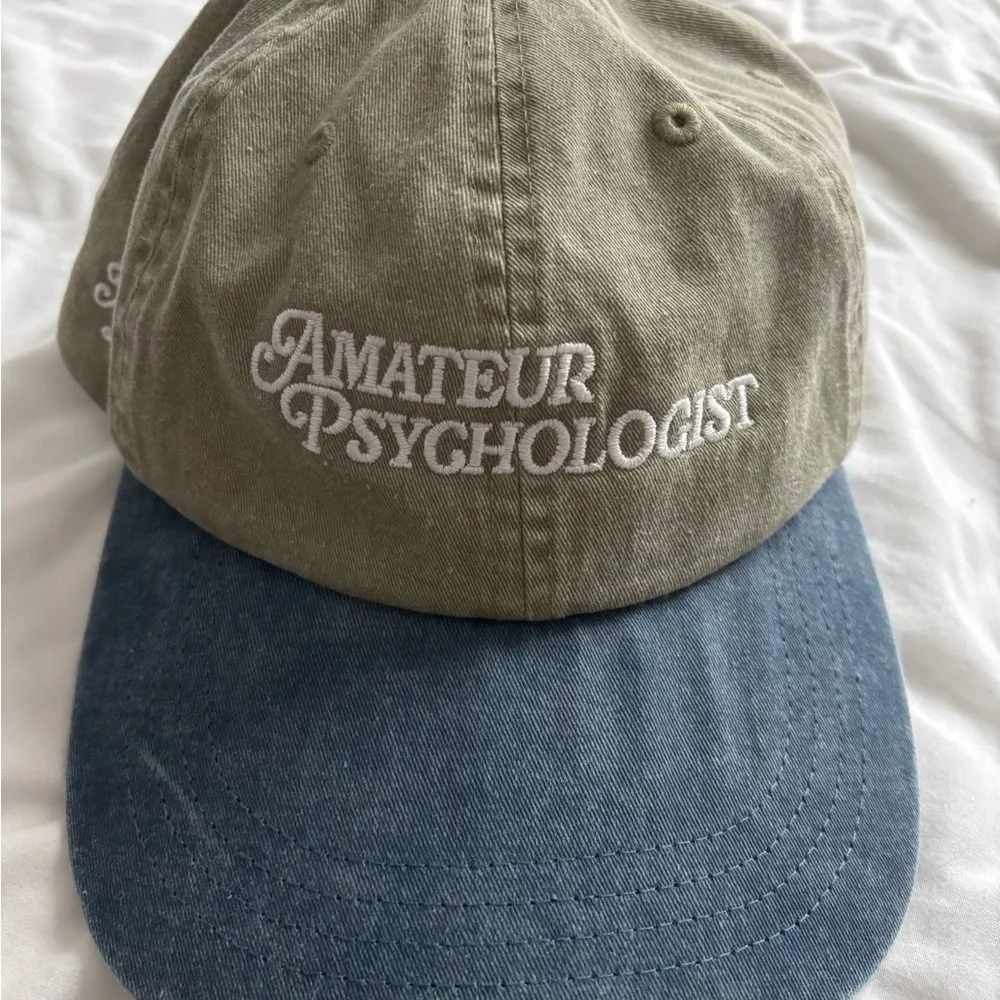 Hilary Duff Lucky Me TouTwo-Tone 'Amateur Psychologist' Embroidered Baseball Cap